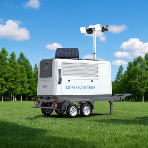 Faro mobile con funzione di accumulo di energia e caricabatterie (versione PV) per attività all'aperto