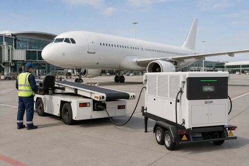 Ricarica mobile per attrezzature di assistenza a terra aeroportuali